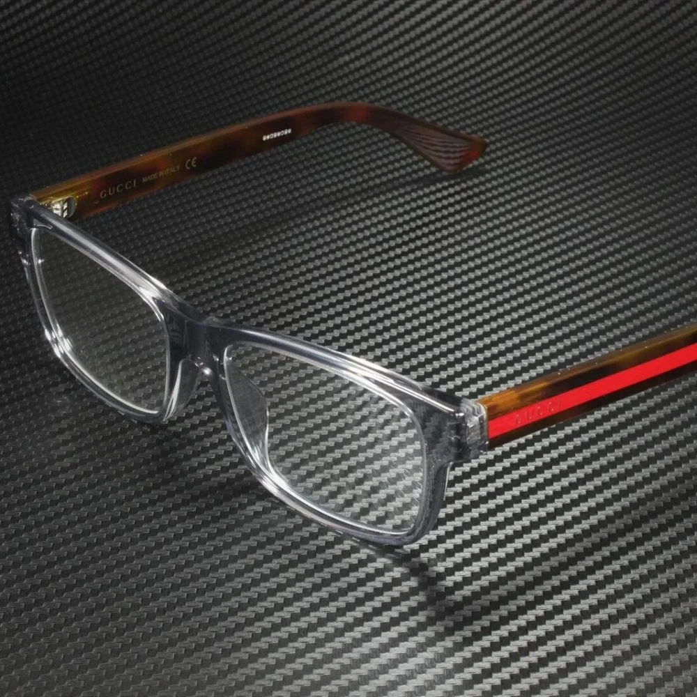 GUCCI MEN'S SILVER 55MM EYEGLASSES! NEW! SUNGLASSES